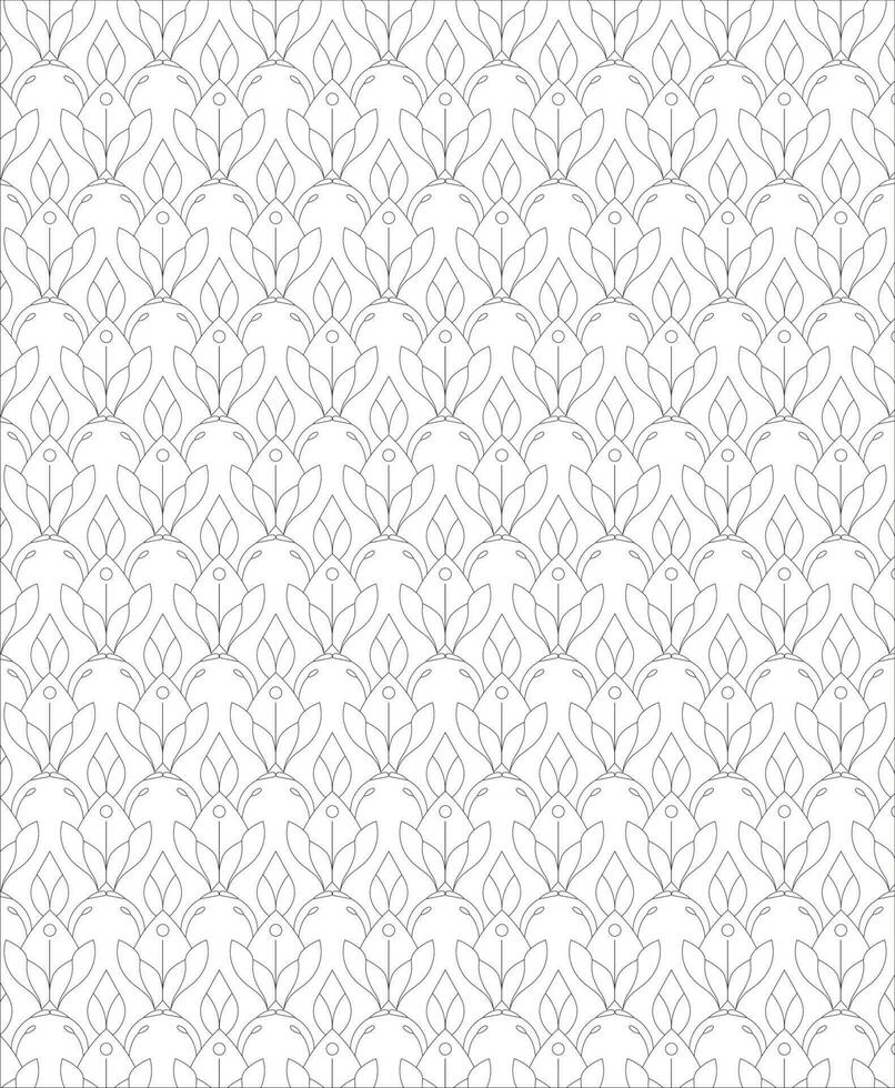 patroon achtergrond, zwart en wit naadloos patroon voor kleur boek in tekening stijl. vector