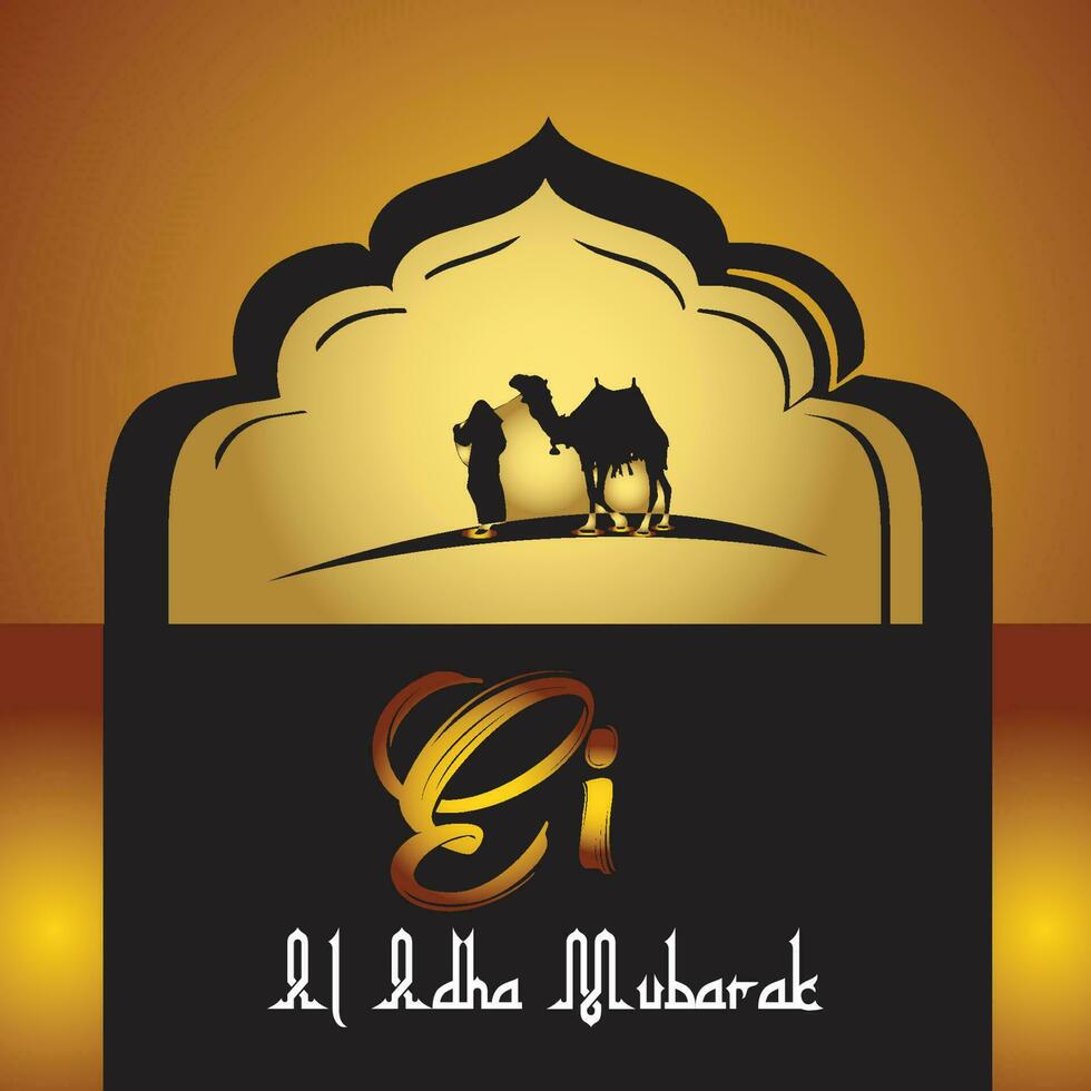 eid al adha mubarak Islamitisch elegant creatief vector ontwerp,