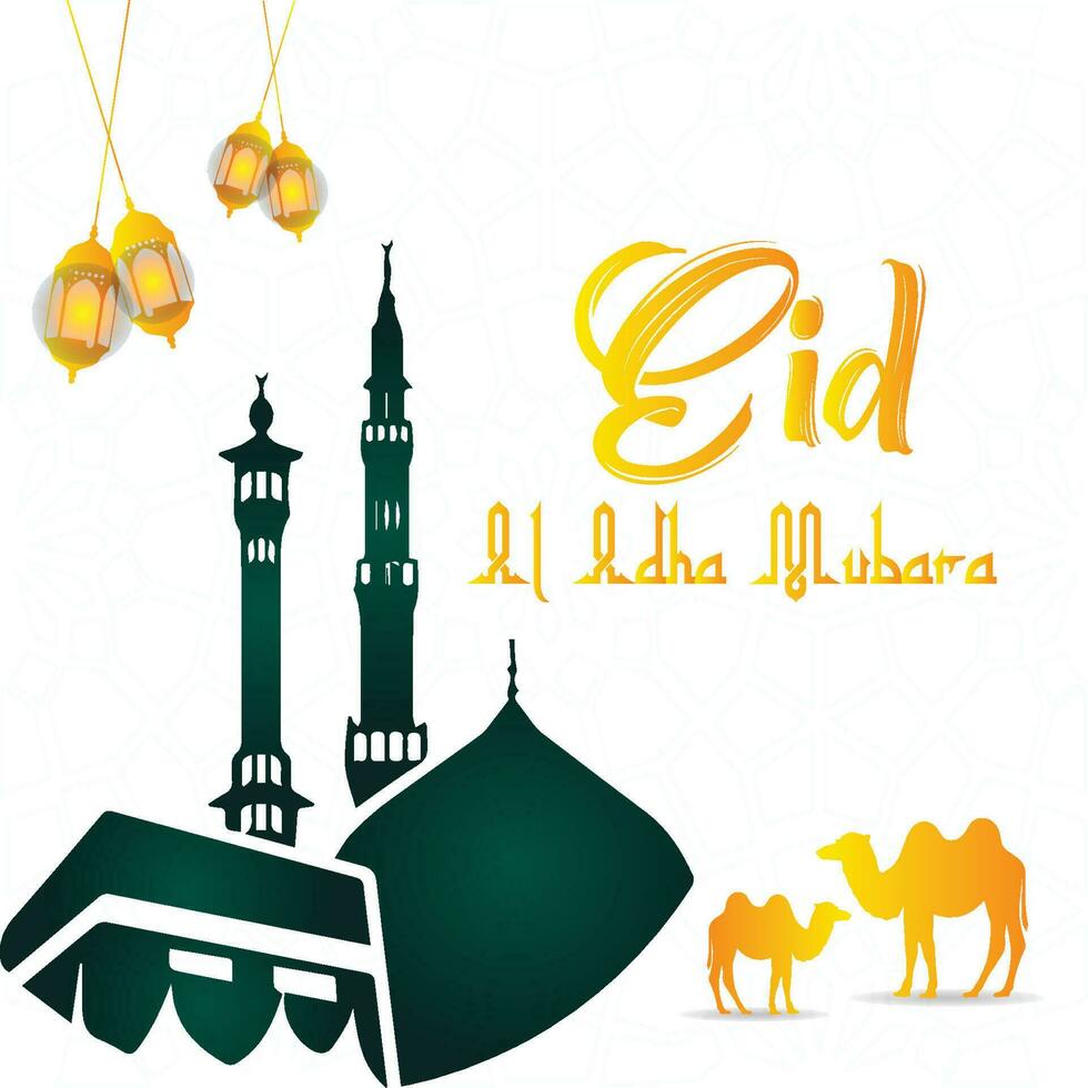 eid al adha mubarak Islamitisch elegant creatief vector ontwerp,