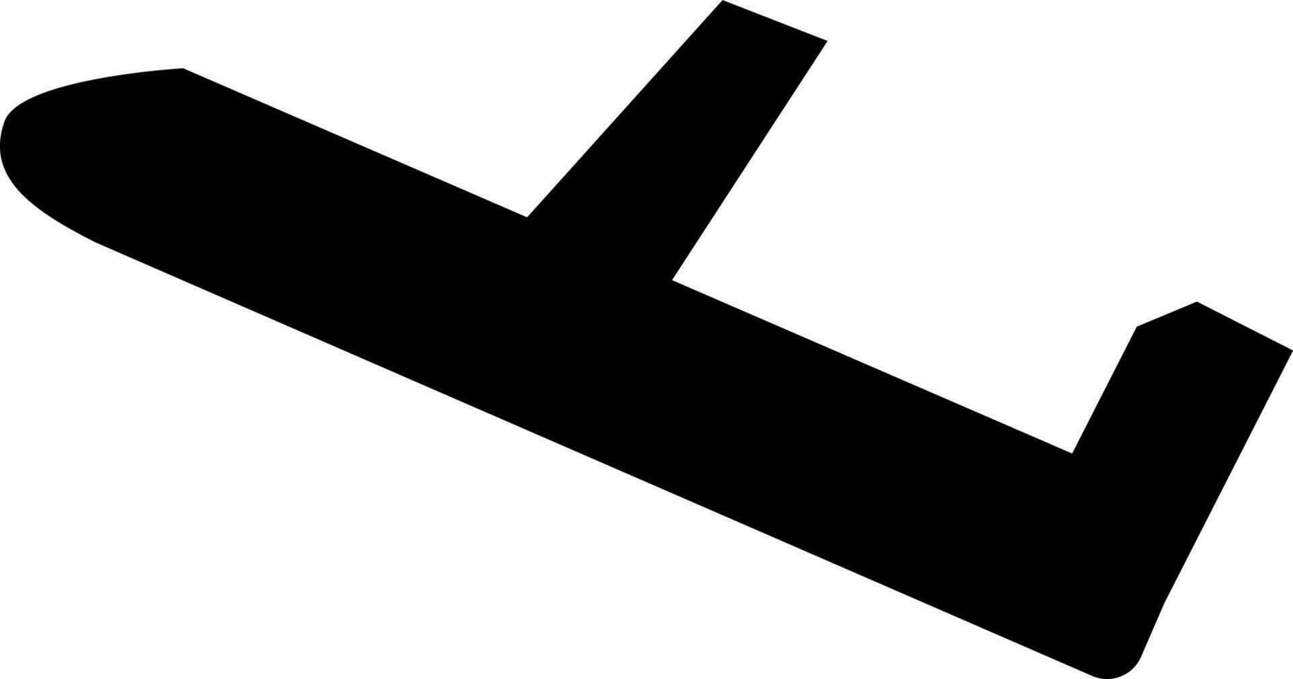 illustratie van vliegtuig nemen uit icoon in zwart kleur. vector