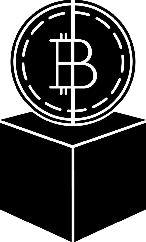 illustratie van bitcoin server icoon. vector