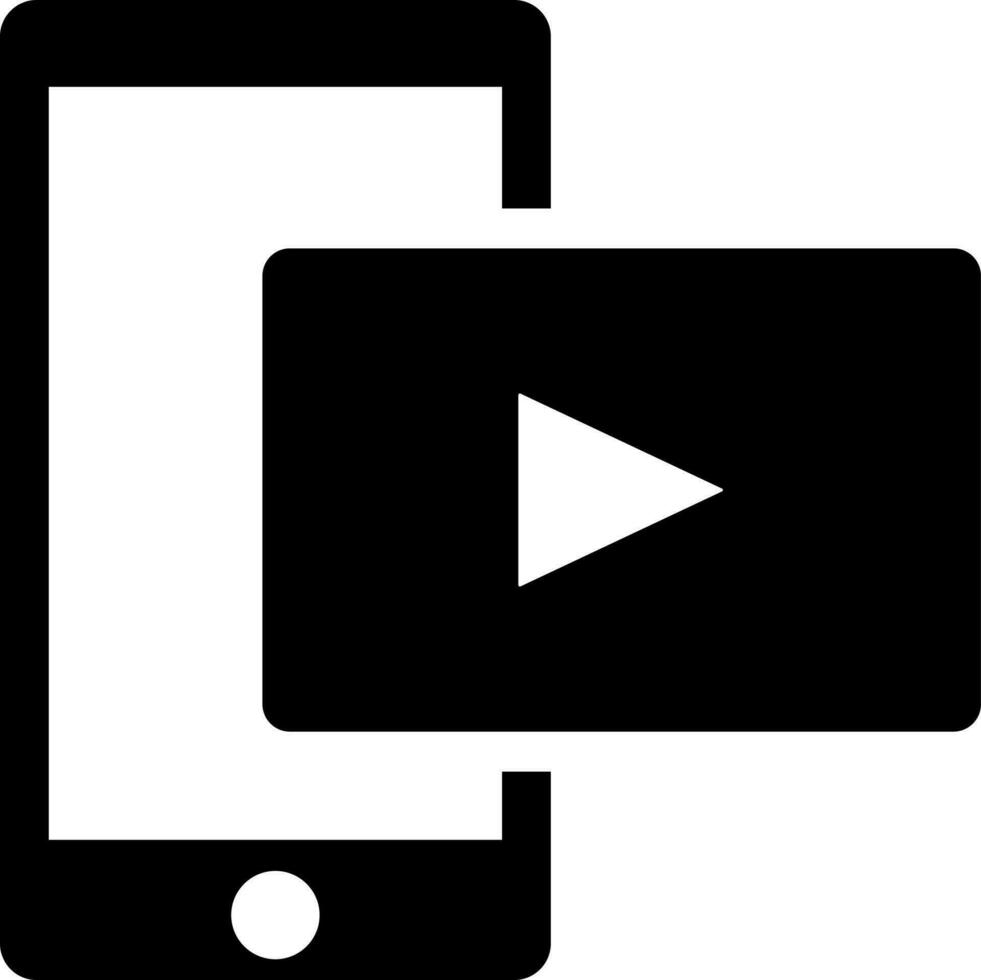 online video icoon met smartphone. vector