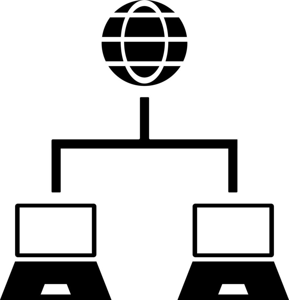 internet verbinding met laptops icoon. vector