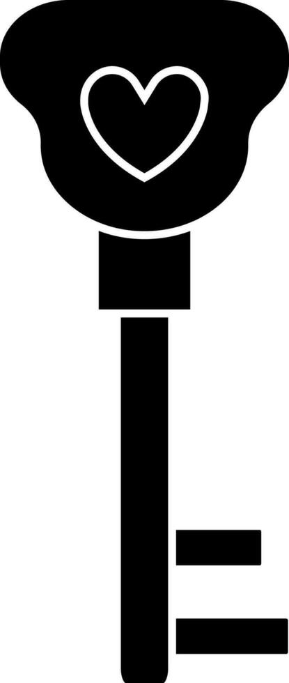 sleutel icoon of symbool in zwart en wit kleur. vector