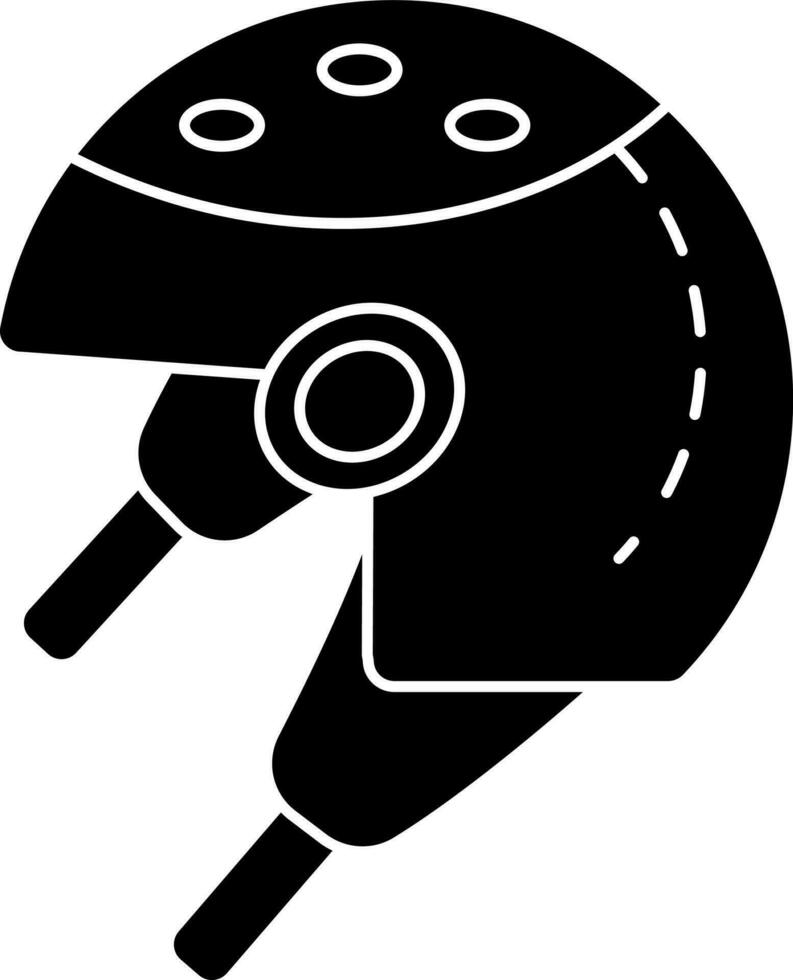 glyph helm icoon in vlak stijl. vector