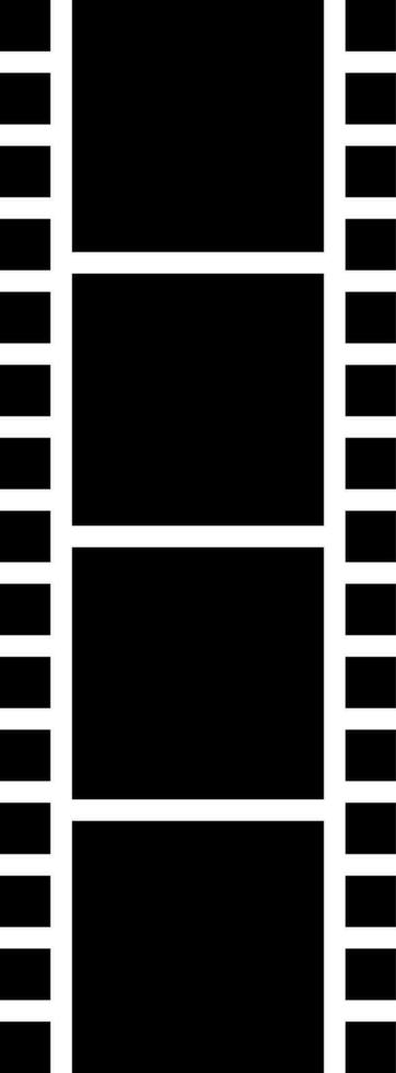 filmstrip glyph icoon in vlak stijl. vector