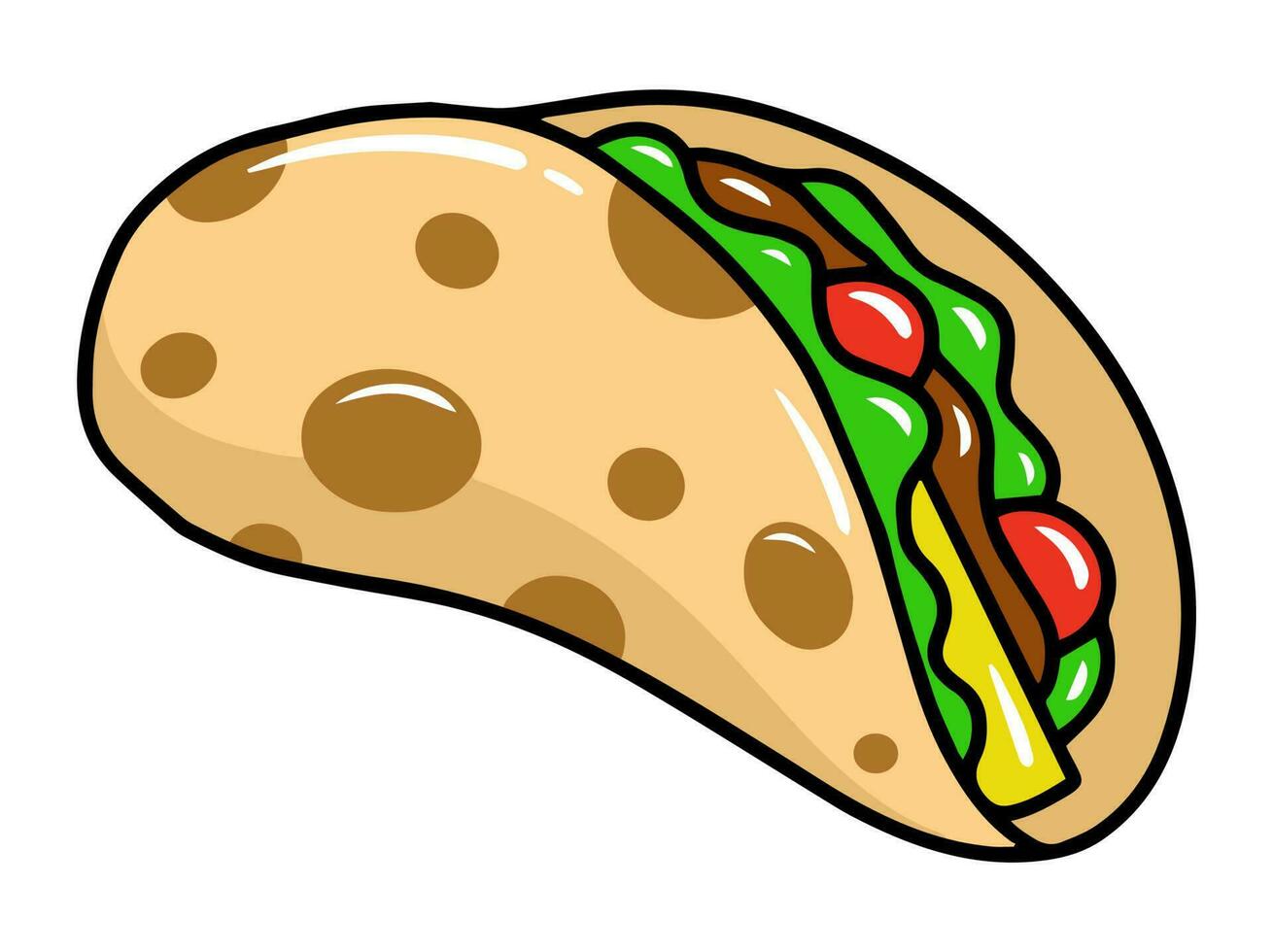 kebab snel voedsel clip art illustratie vector