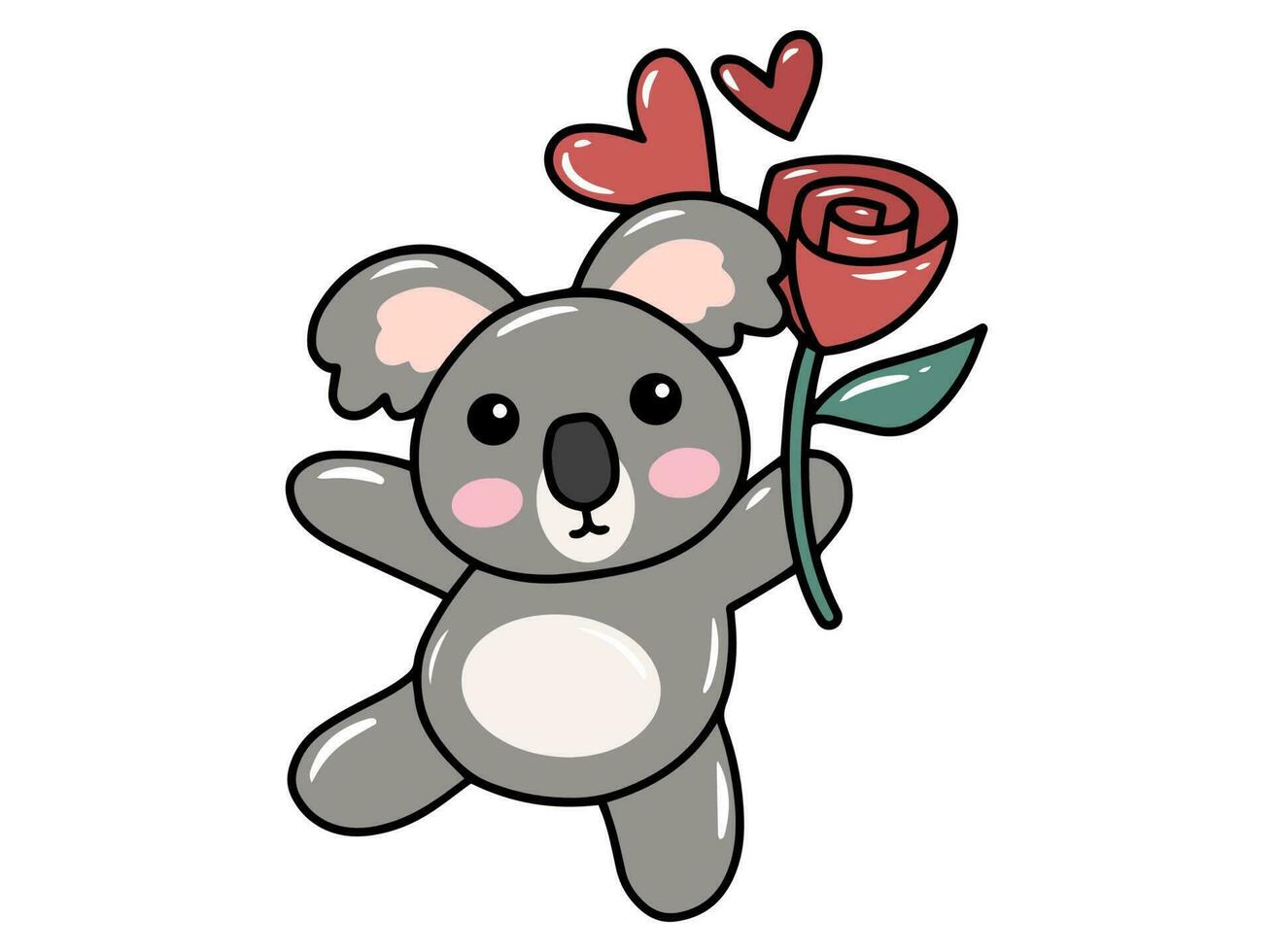 schattig tekenfilm koala tekening illustratie vector