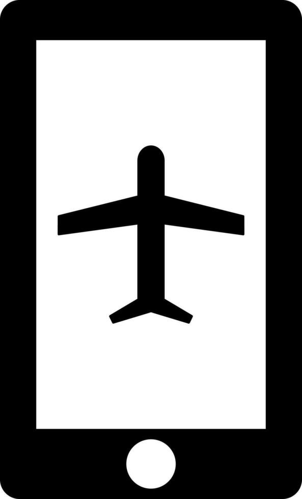 online vlucht ticket reservering app in smartphone icoon. vector