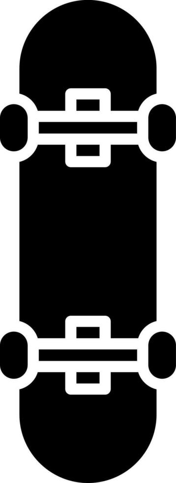 glyph skateboard icoon of symbool. vector