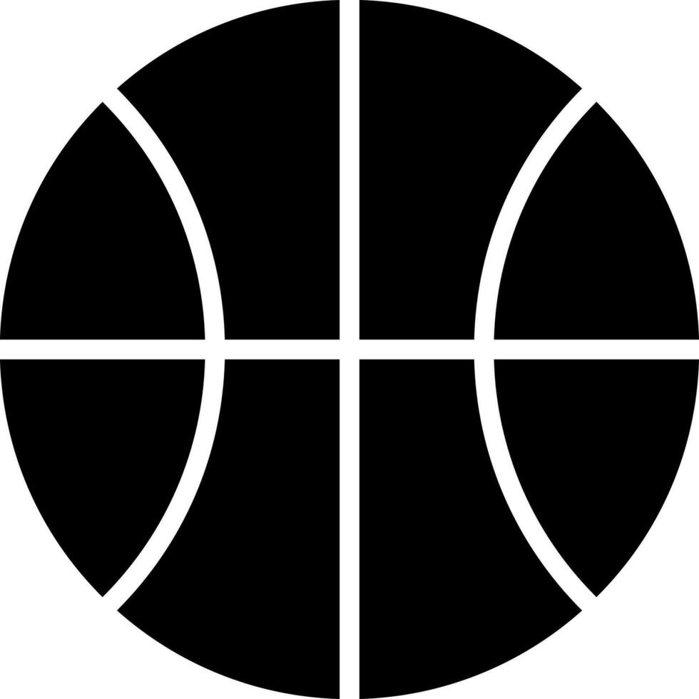 glyph basketbal icoon of symbool. vector