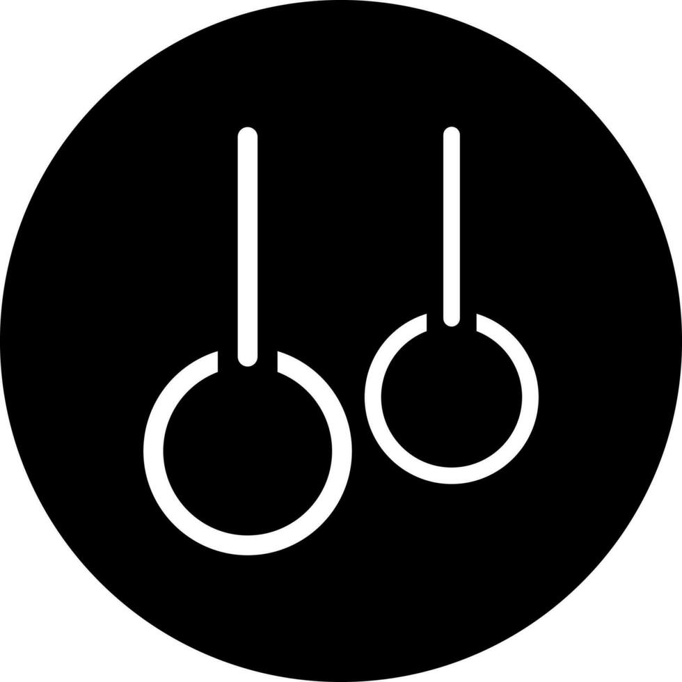 gymnastiek- ring glyph icoon of symbool. vector