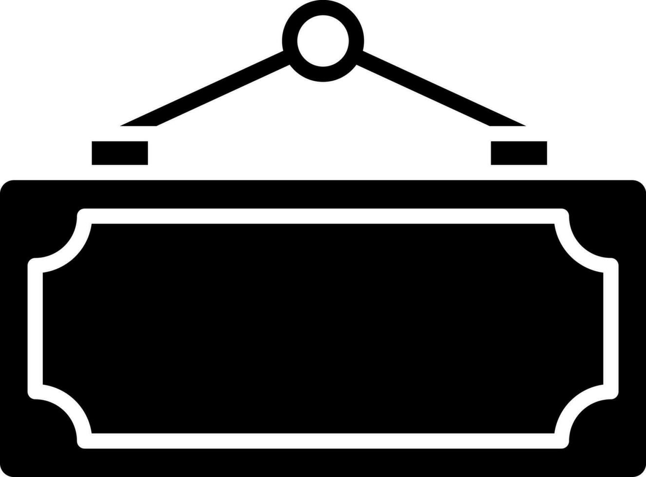 vector illustratie van winkel uithangbord icoon in zwart en wit kleur.