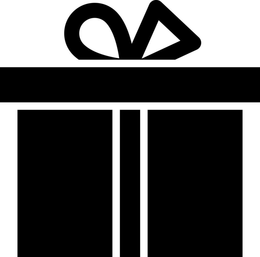 vlak stijl geschenk doos glyph icoon. vector