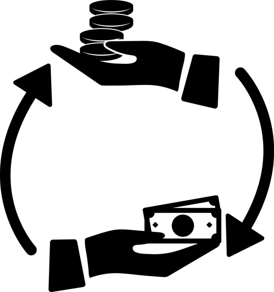 glyph icoon of symbool van geld aandelenbeurs. vector