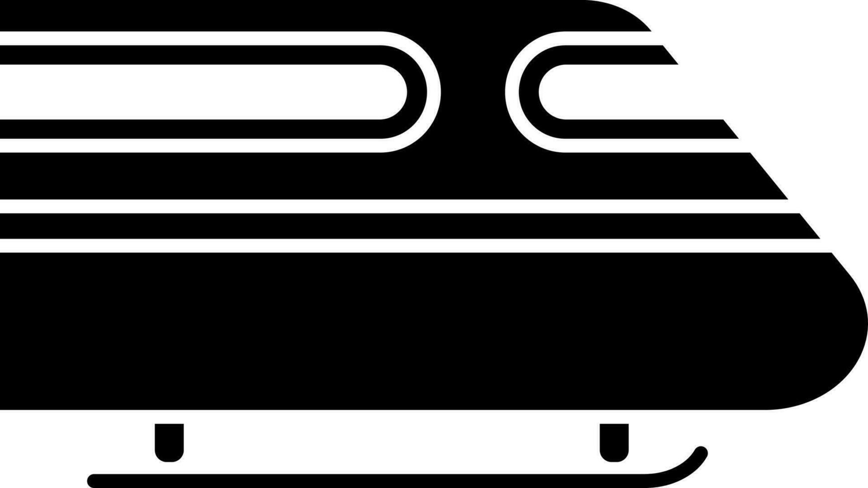 zwart en wit illustratie van metro trein icoon. vector