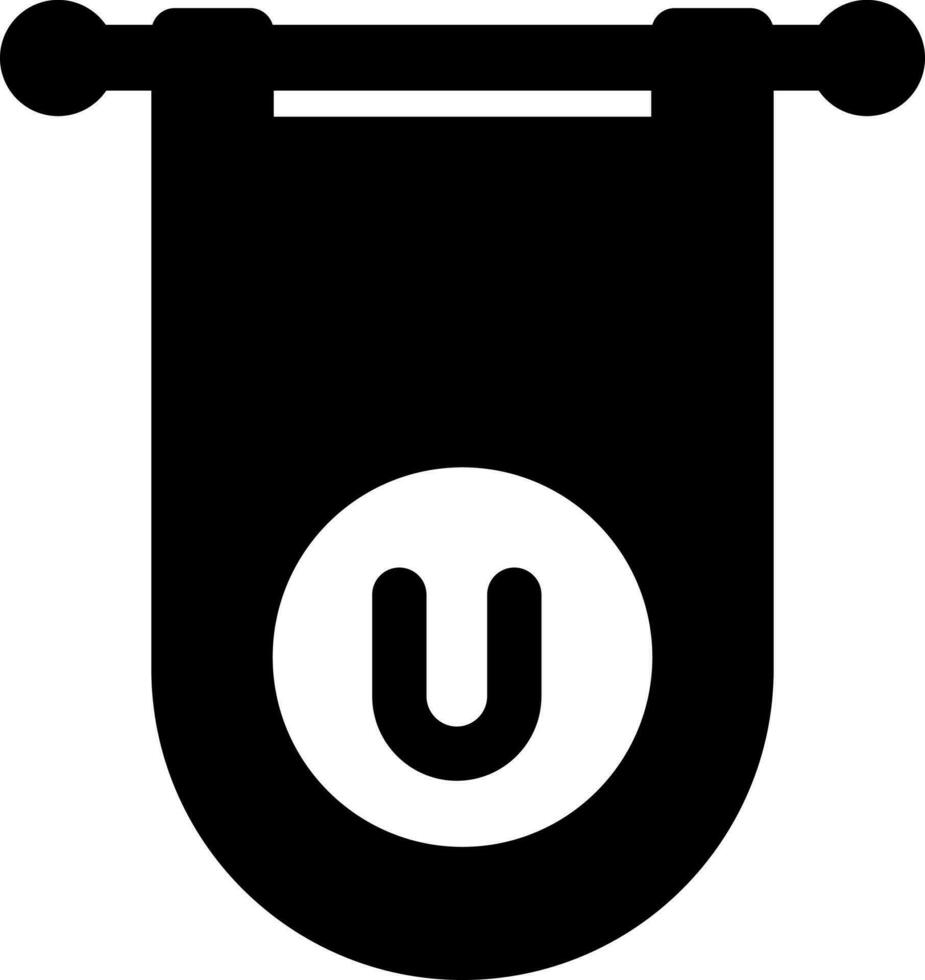 illustratie van gong glyph icoon. vector