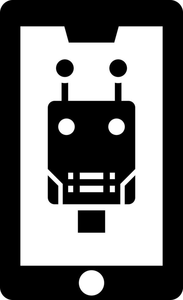 robot gecontroleerd door smartphone icoon. vector