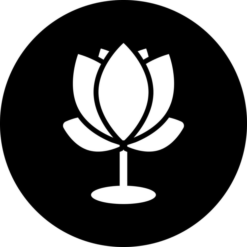 lotus bloem glyph icoon of symbool. vector