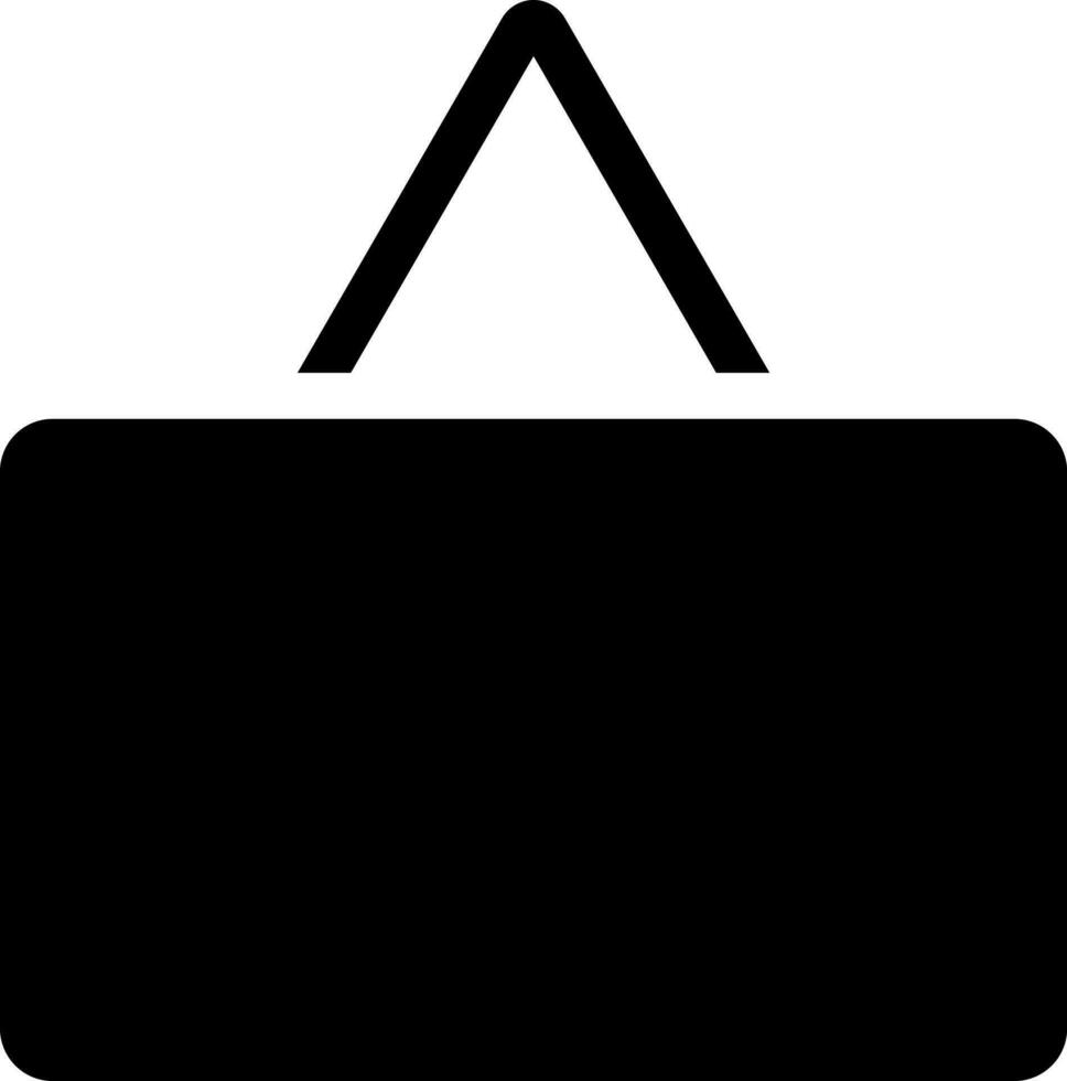 blanco bord hangende icoon in zwart kleur. vector
