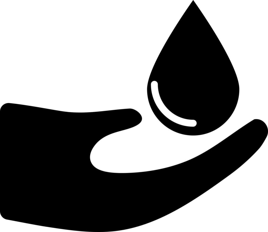 opslaan water concept. glyph icoon of symbool. vector