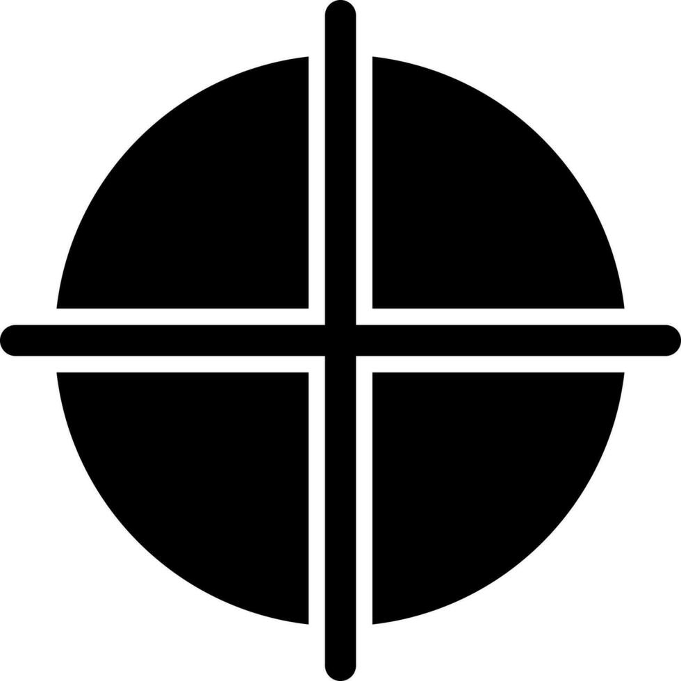 wijzer of doelwit icoon in zwart en wit kleur. vector