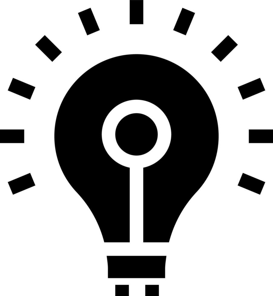 vector illustratie van verlichting lamp of idee icoon.