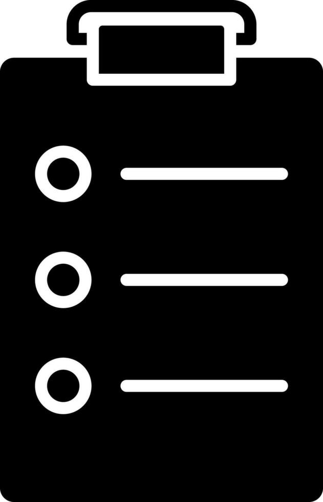 glyph klembord icoon of symbool. vector