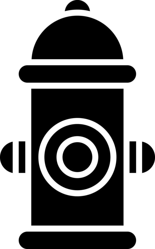 hydrant icoon in zwart en wit kleur. vector