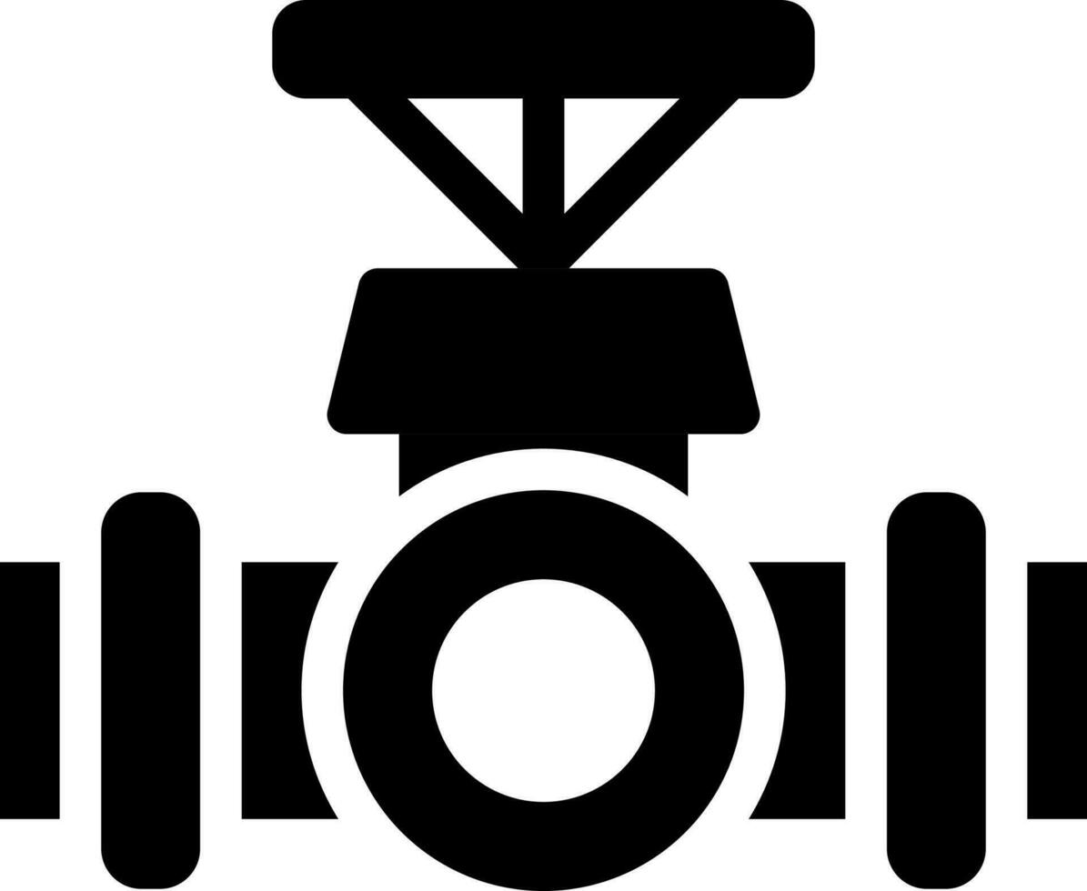 zwart en wit illustratie van hoofd pijpleiding icoon. vector
