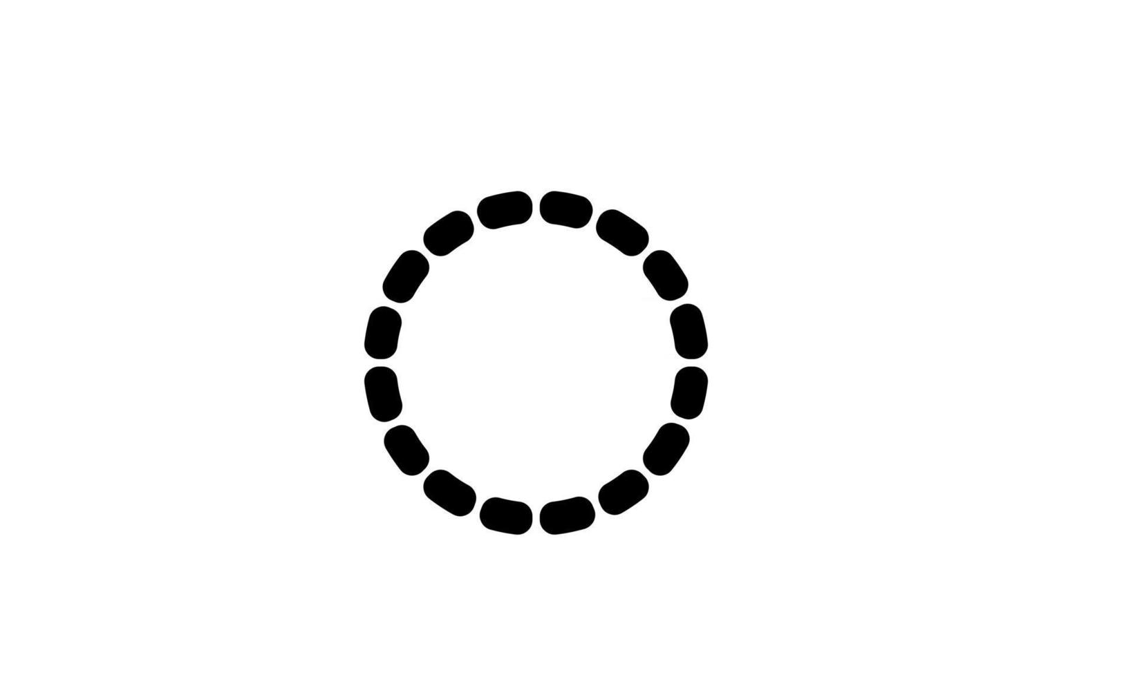 eenvoudig laden ronde zwarte pictogram ontwerp witte achtergrond vector