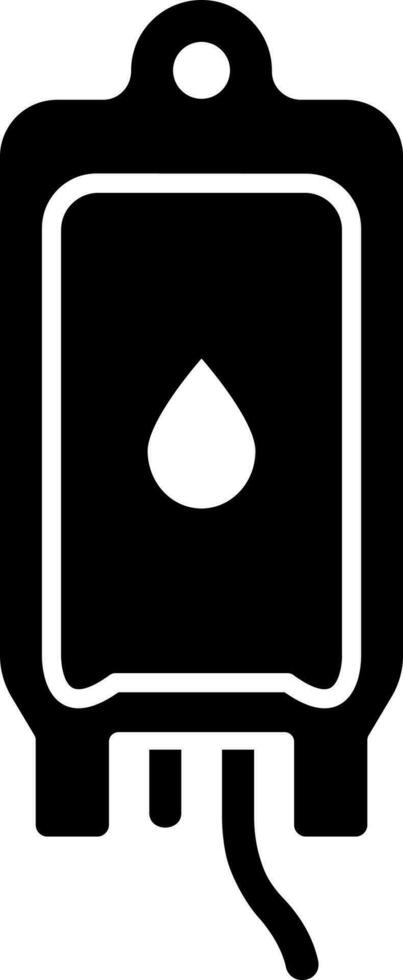transfusie icoon in zwart en wit kleur. vector