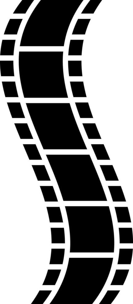 film haspel of strip icoon in zwart en wit kleur. vector