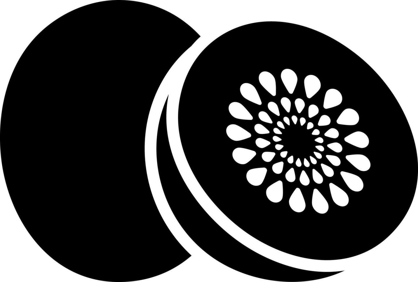 kiwi glyph icoon of symbool. vector