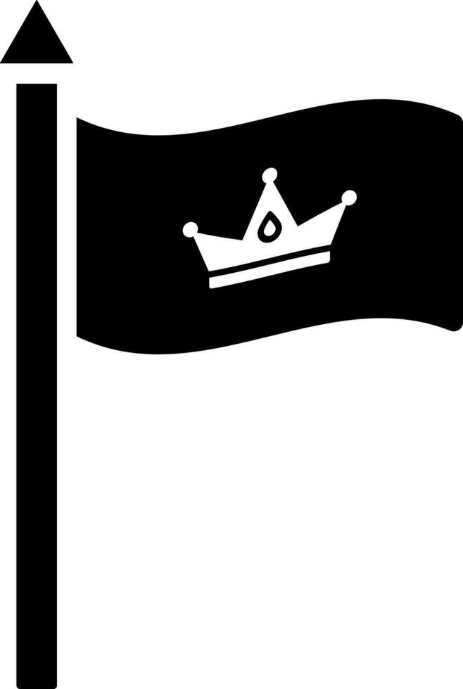 vector illustratie van vlag met kroon teken.