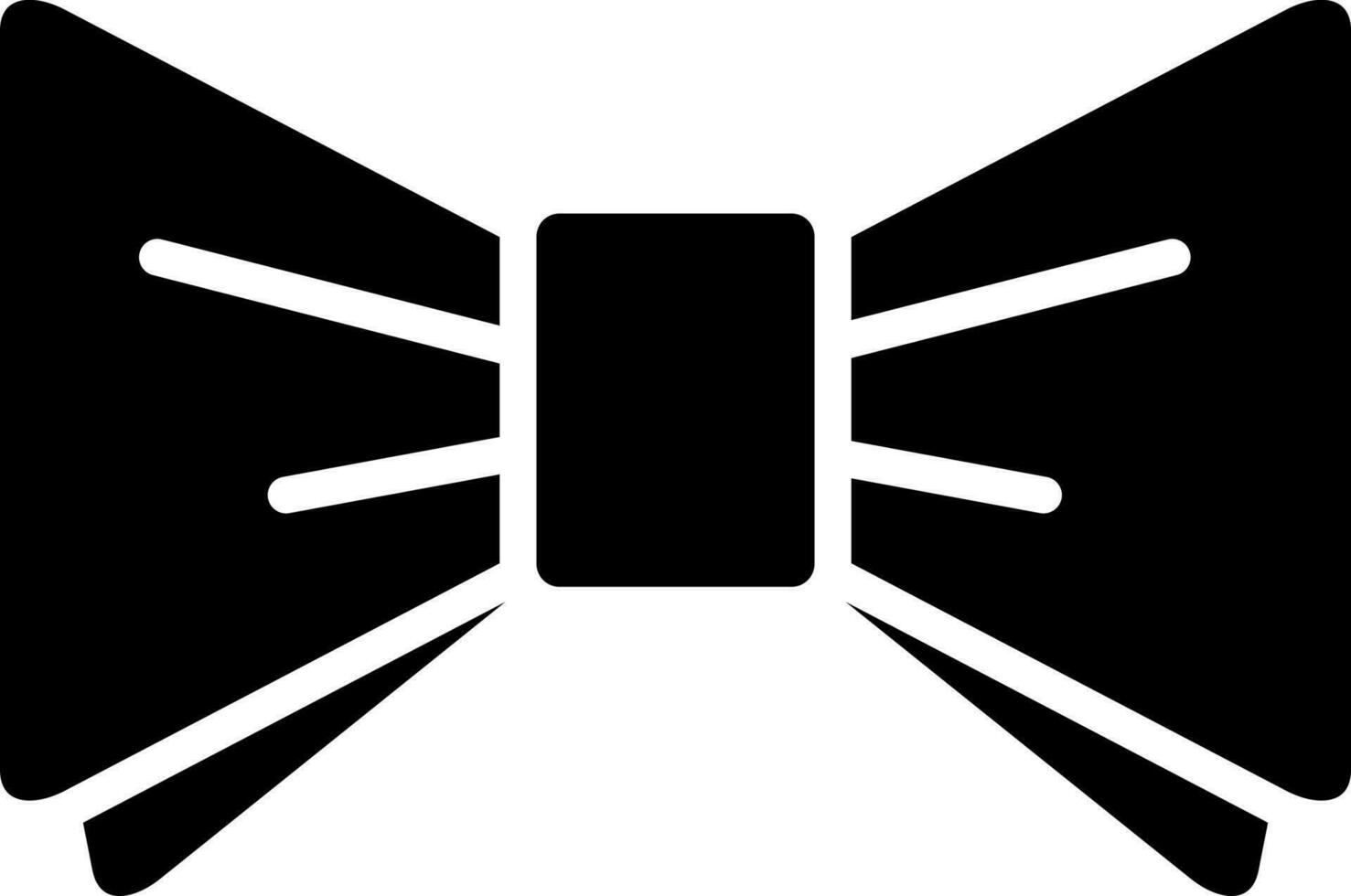 boog stropdas icoon in zwart en wit kleur. vector