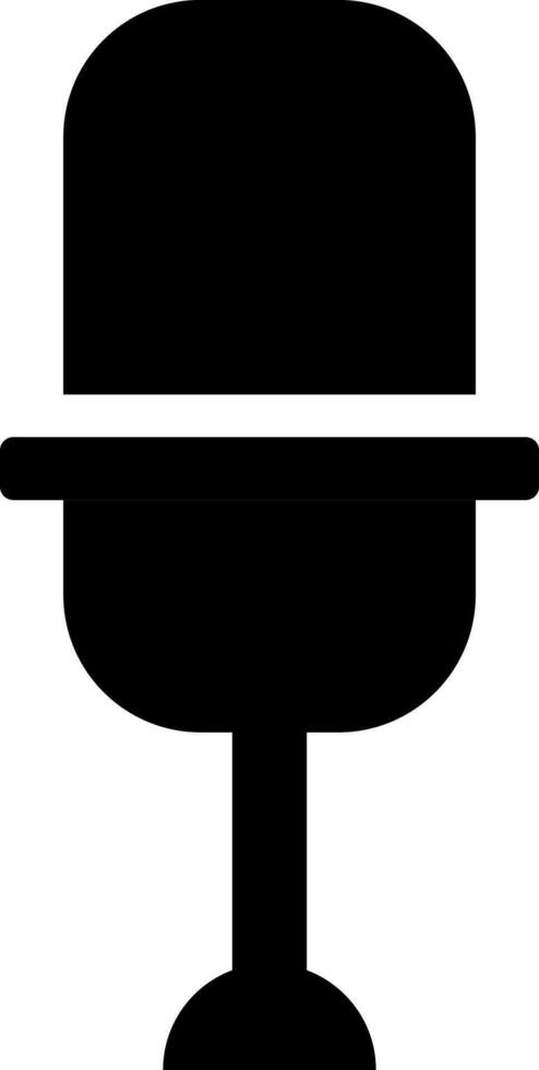 vlak stijl microfoon icoon of symbool. vector