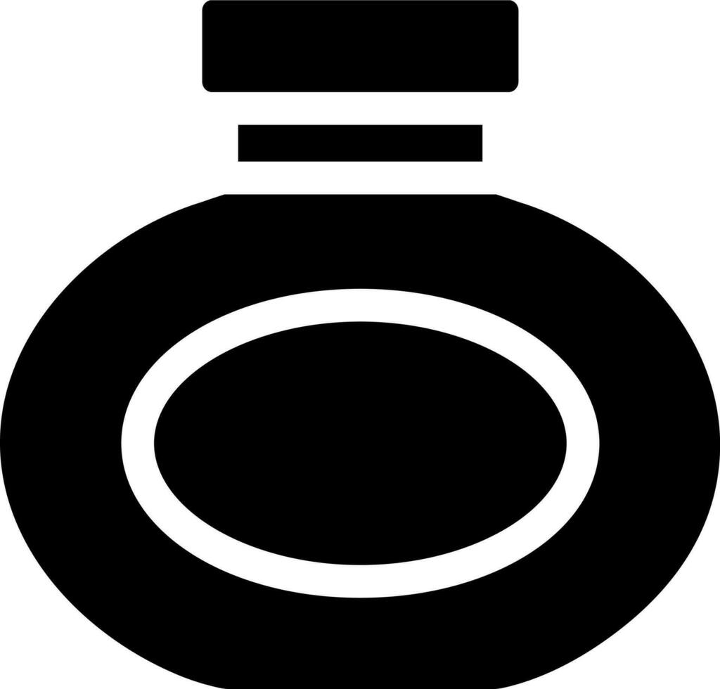 illustratie van inkt fles glyph icoon. vector