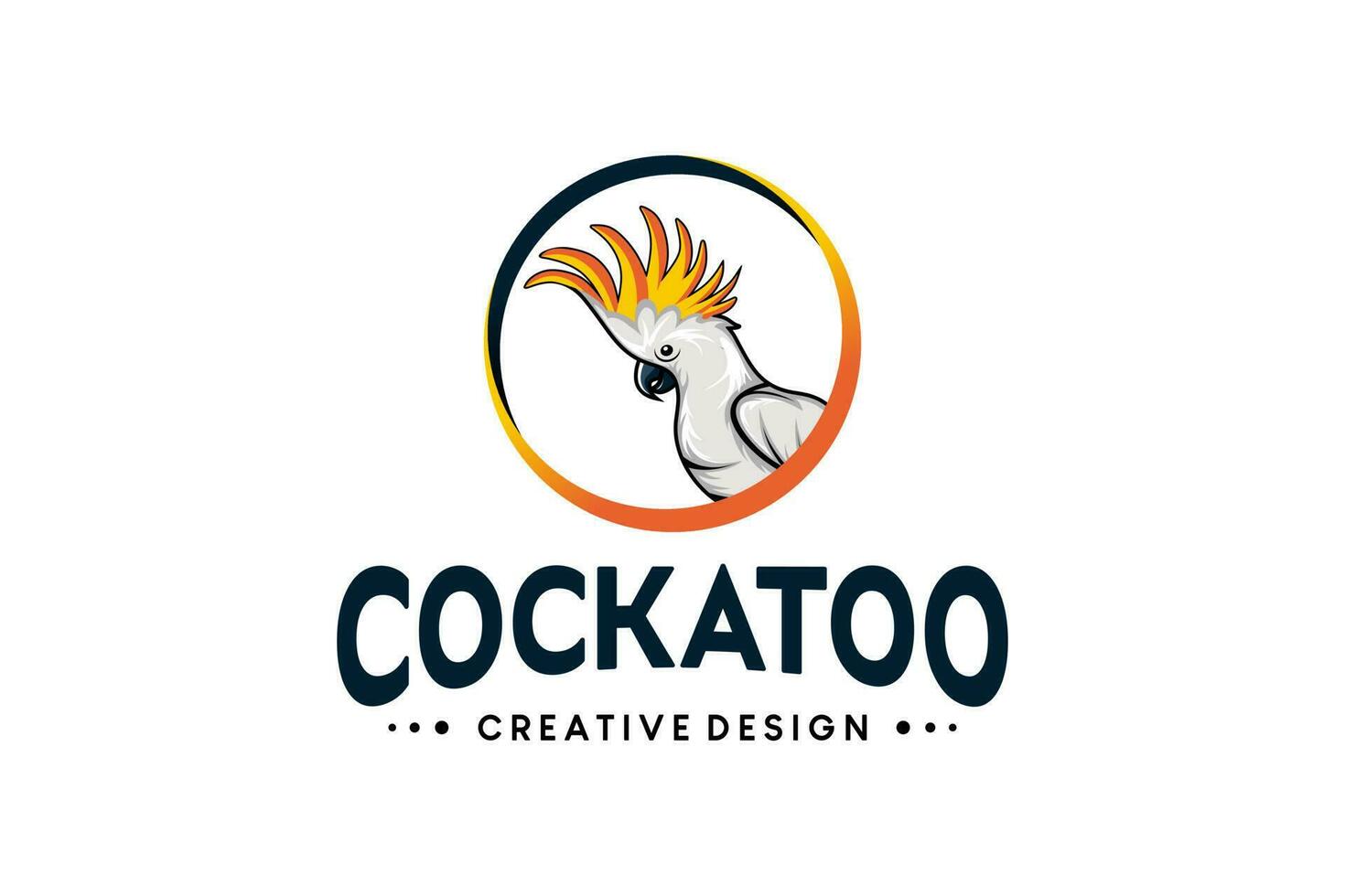 modern kaketoe logo vector illustratie ontwerp