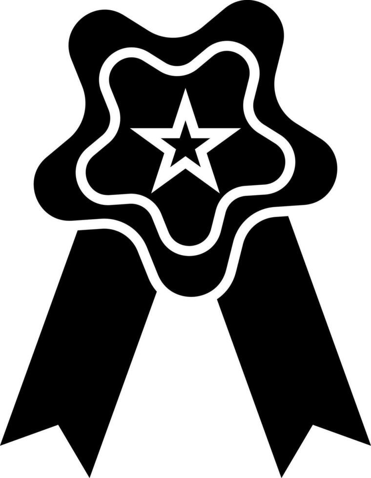vlak stijl insigne in zwart en wit kleur. glyph icoon of symbool. vector