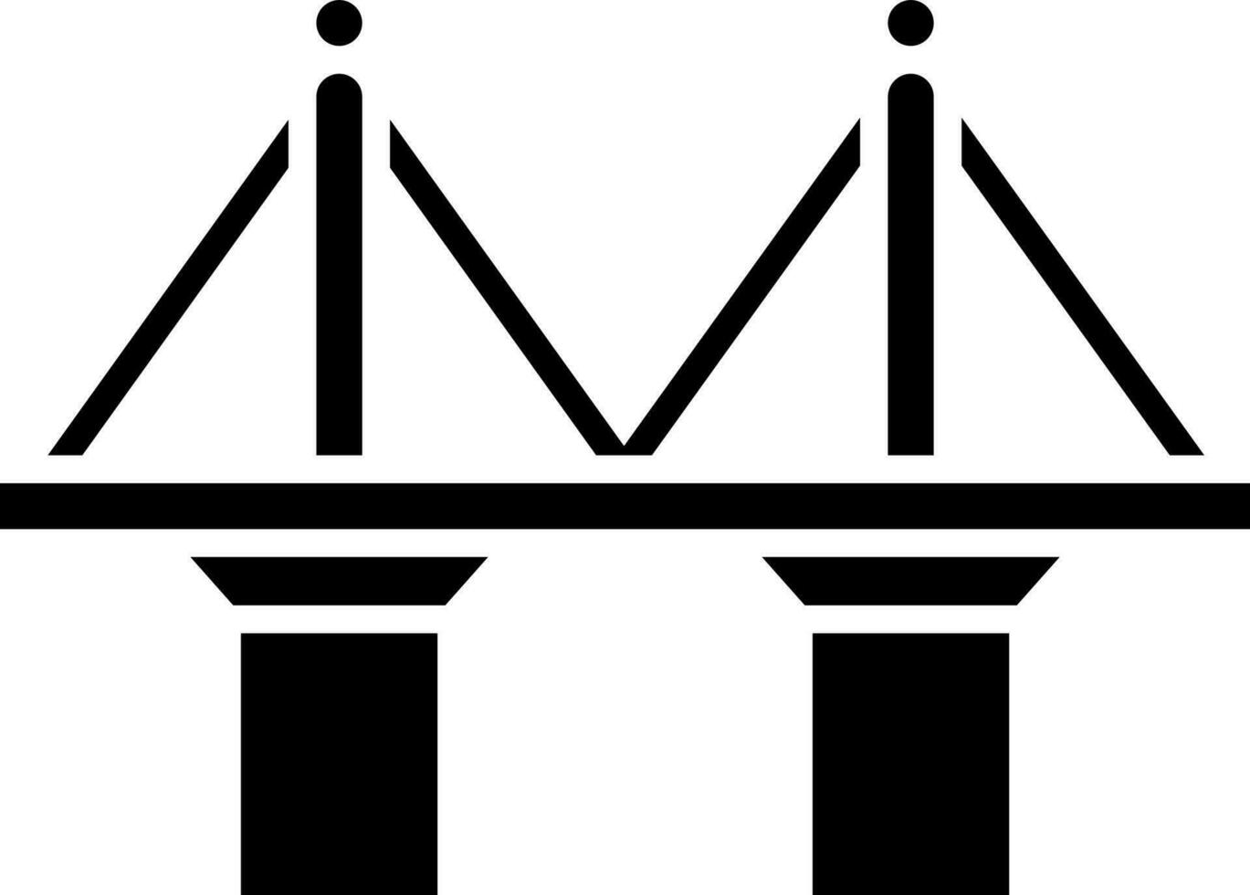 tuimelschakelaar brug glyph icoon. vector