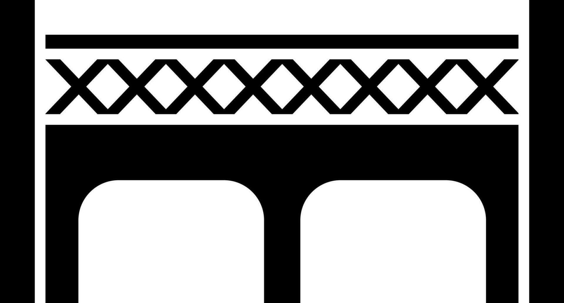 vlak stijl aquaduct brug icoon. vector