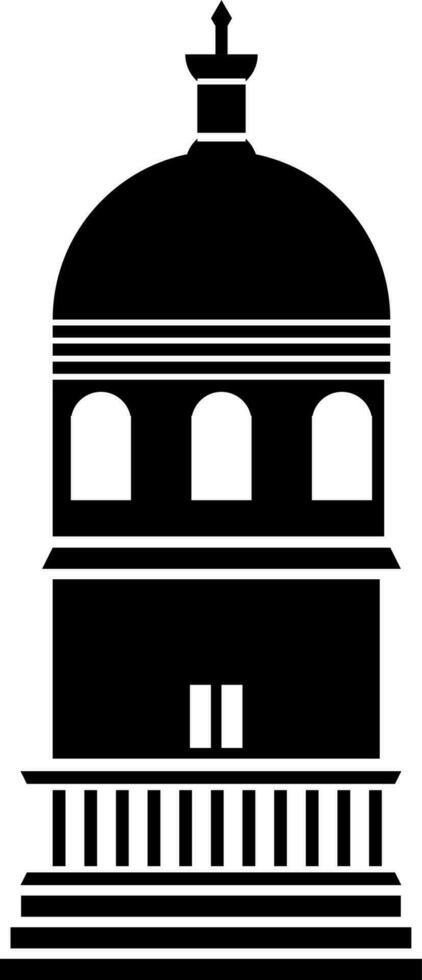 vlak stijl bank of rechtbank gebouw glyph icoon. vector