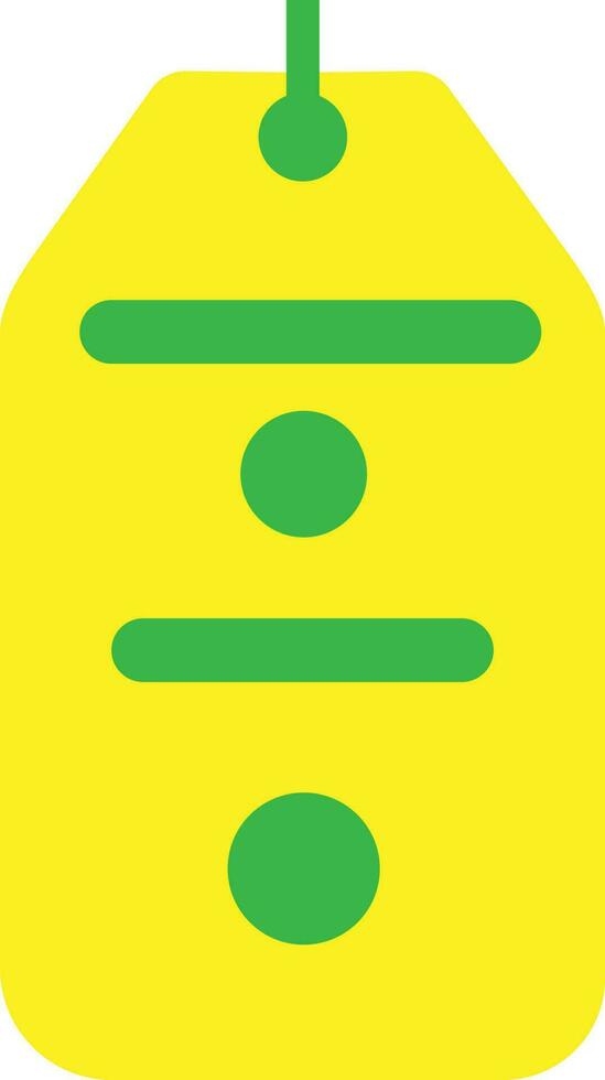 label in geel en groen kleur. vector