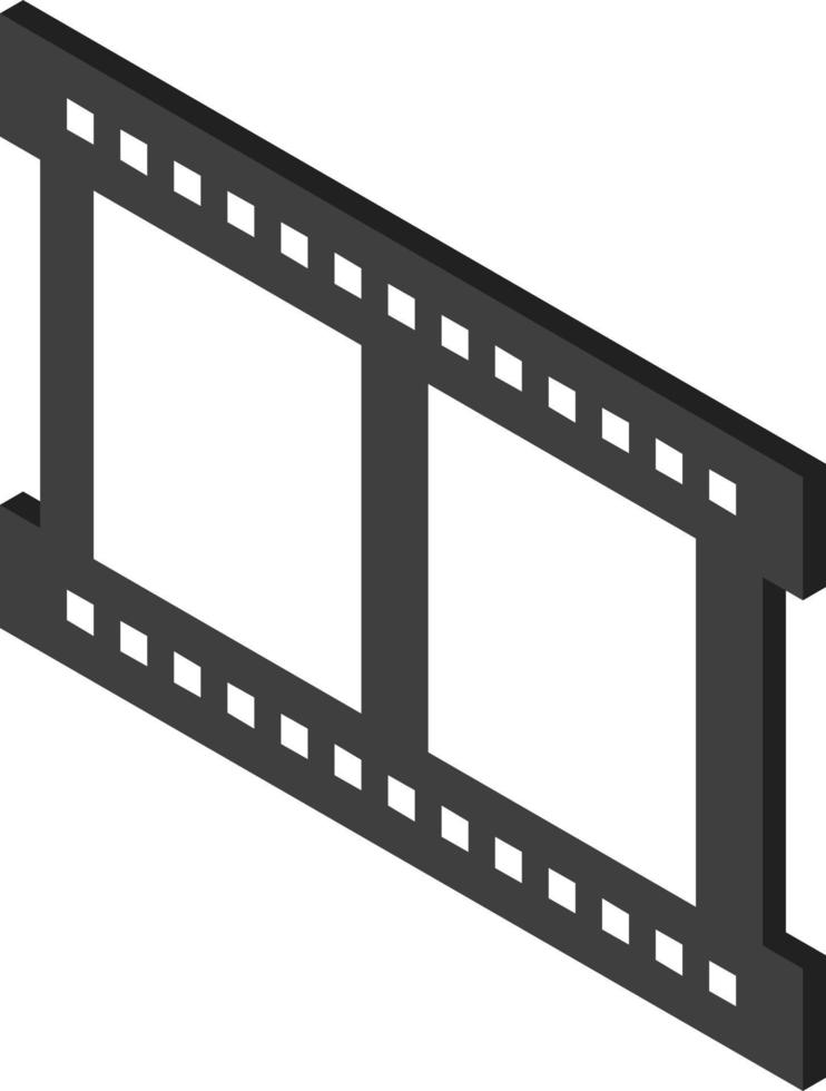 isometrische filmpictogram vector