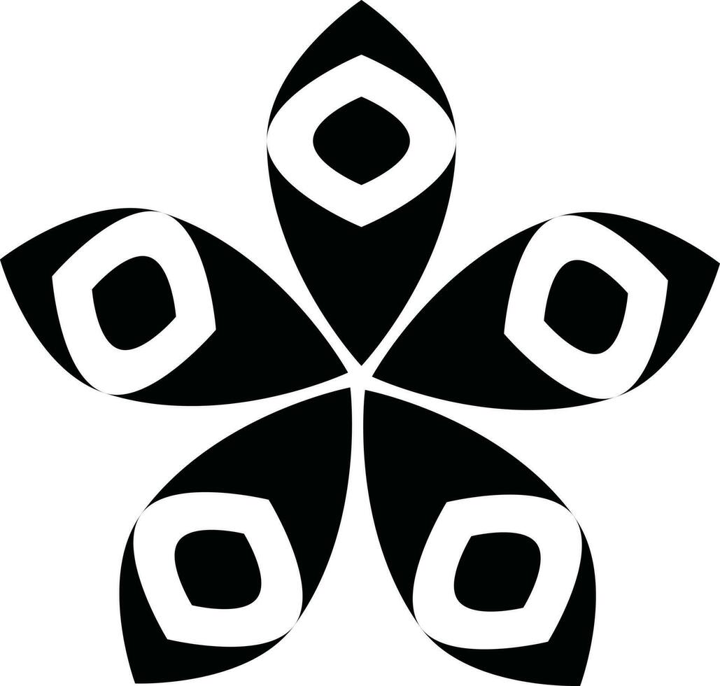 mooi bloem glyph icoon of symbool. vector