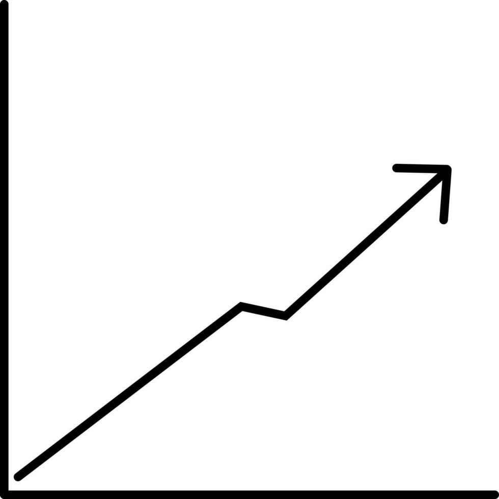 vlak illustratie van groei pijl. vector