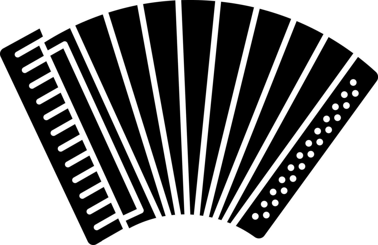glyph illustratie van accordeon muziek- instrument icoon of symbool. vector