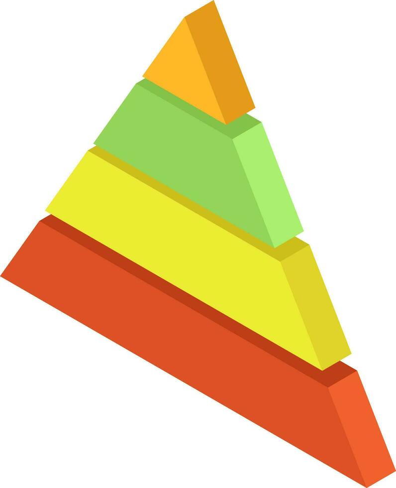 kleurrijk infographic piramide in 3d stijl. vector