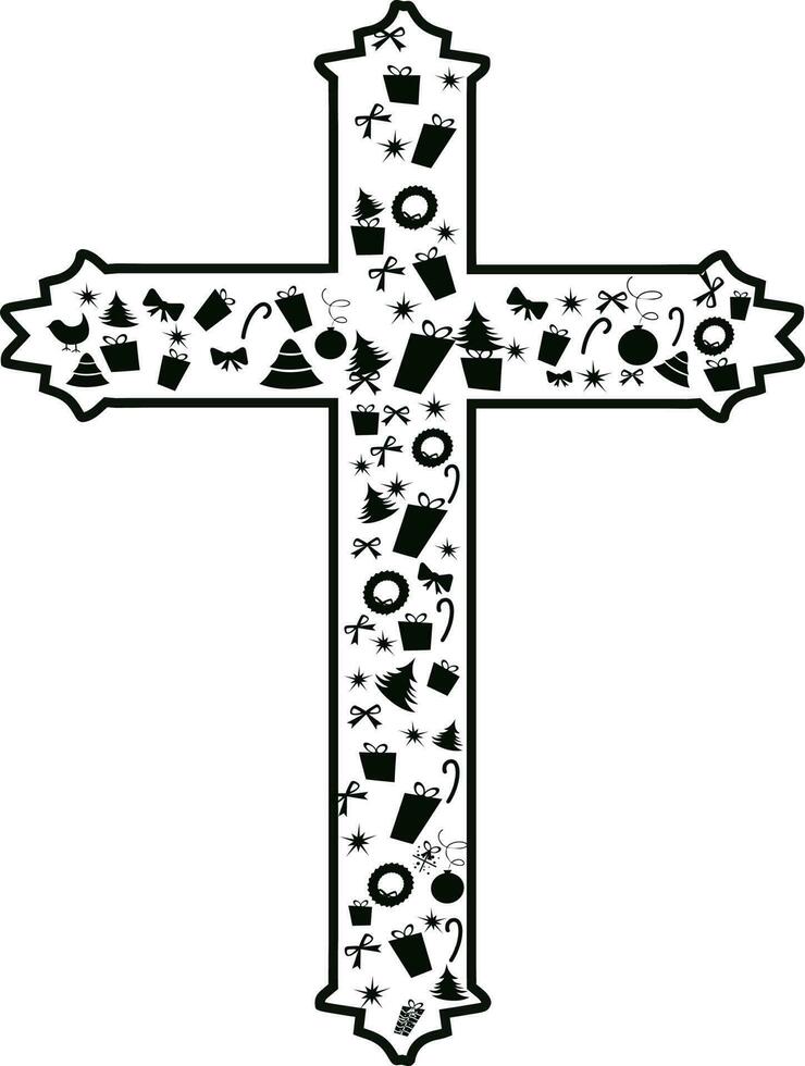christen kruis symbool of icoon. vector